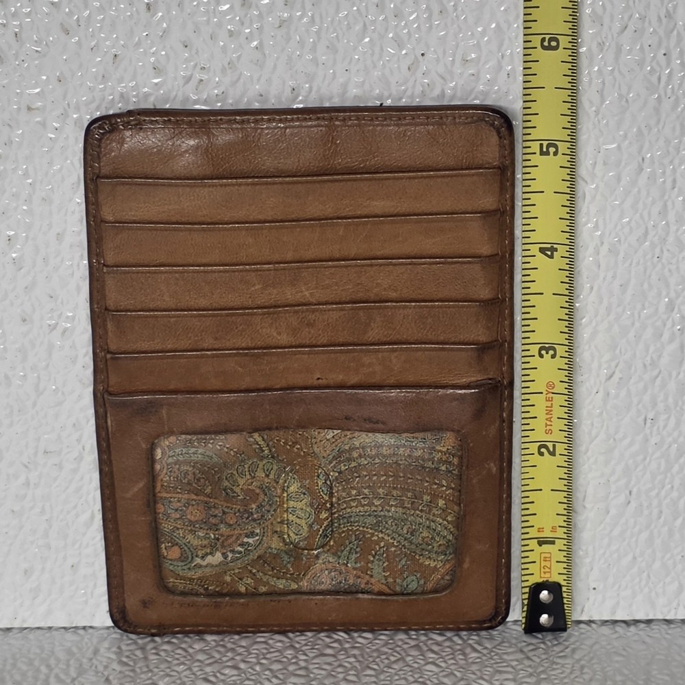 HOBO Rich Brown Euro Slide Wallet Card Stacker ID Case Leather Zip - Picture 11 of 12